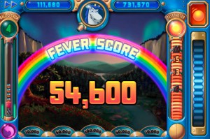 A score screen in Peggle