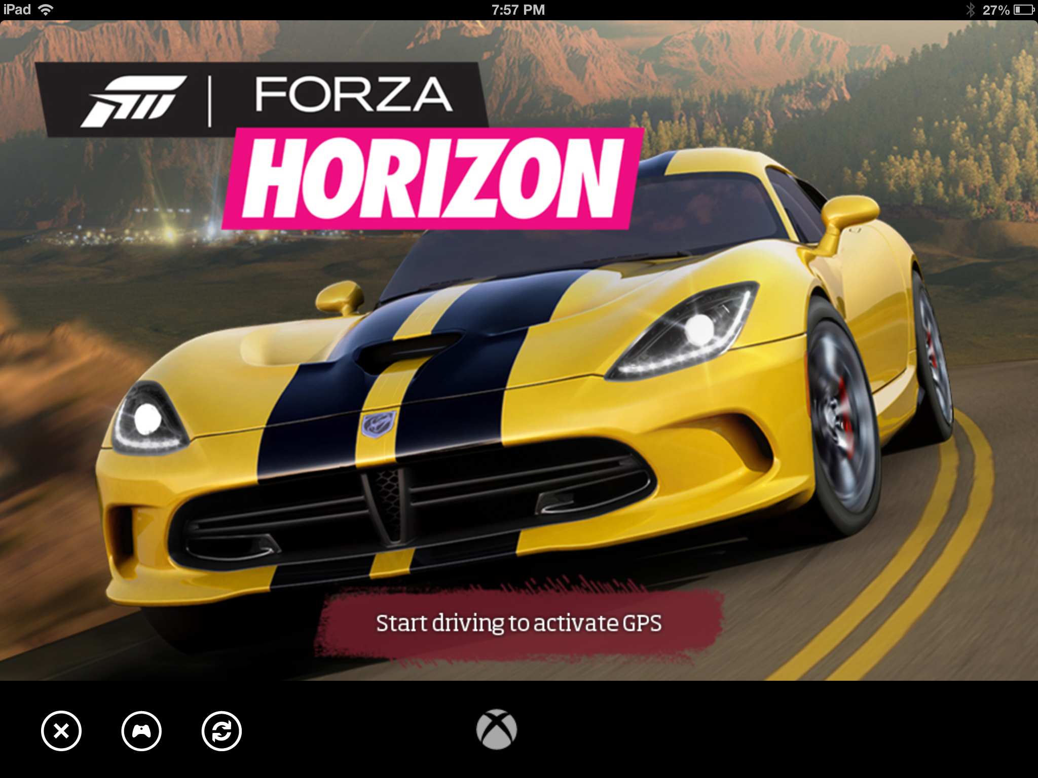 Forza Horizon's Xbox SmartGlass wait screen