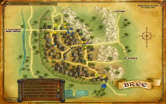 lotr Bree town map - small