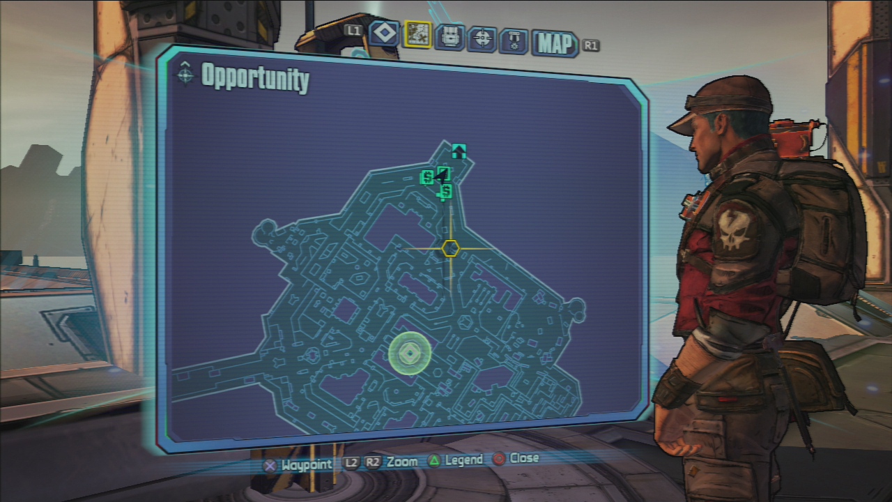 An example of a map in Borderlands 2