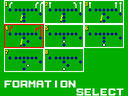 Formation Select screen in Great Football